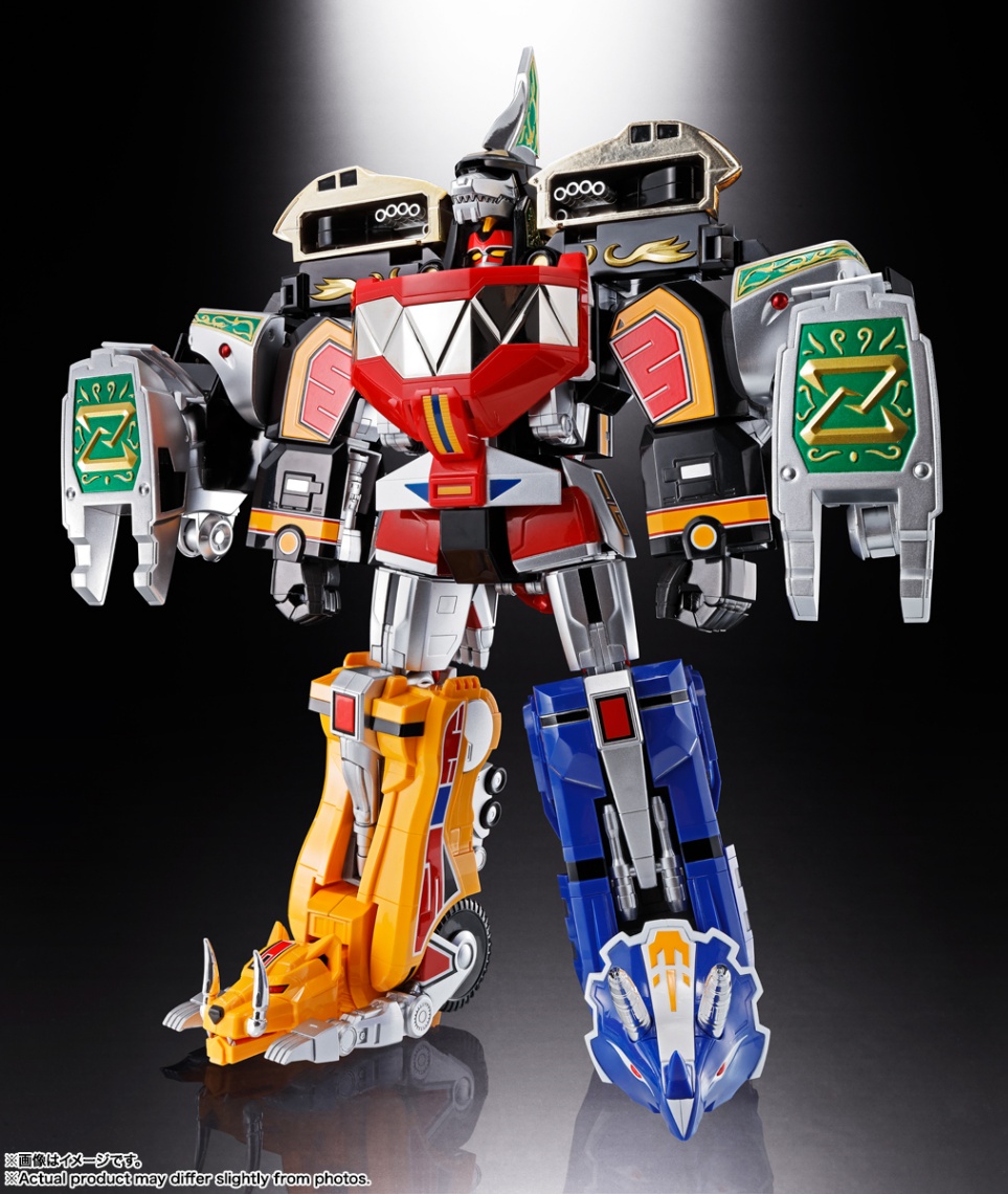 「恐竜戦隊ジュウレンジャー」の「超合金魂」シリーズの玩具「超合金魂 獣帝大獣神 GX-72 大獣神 ＆ GX-78 ドラゴンシーザー」（C）東映