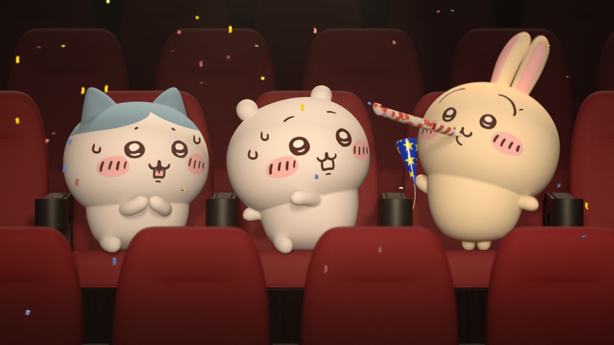 アニメ「映画ちいかわ 人魚の島のひみつ」の映画館マナーCMの一場面（C）ナガノ ／ 2026「映画ちいかわ」製作委員会