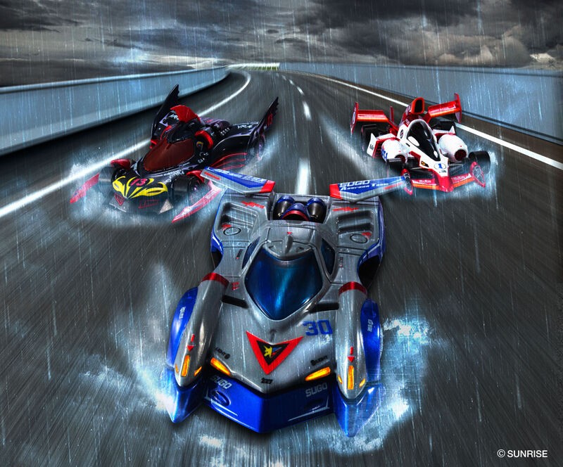 「新世紀GPXサイバーフォーミュラ」シリーズのフィギュア「サイバーフォーミュラコレクション-Heritage Edition- 新世紀GPXサイバーフォーミュラ ～誇りが導く三機の邂逅～セット」（C）SUNRISE
