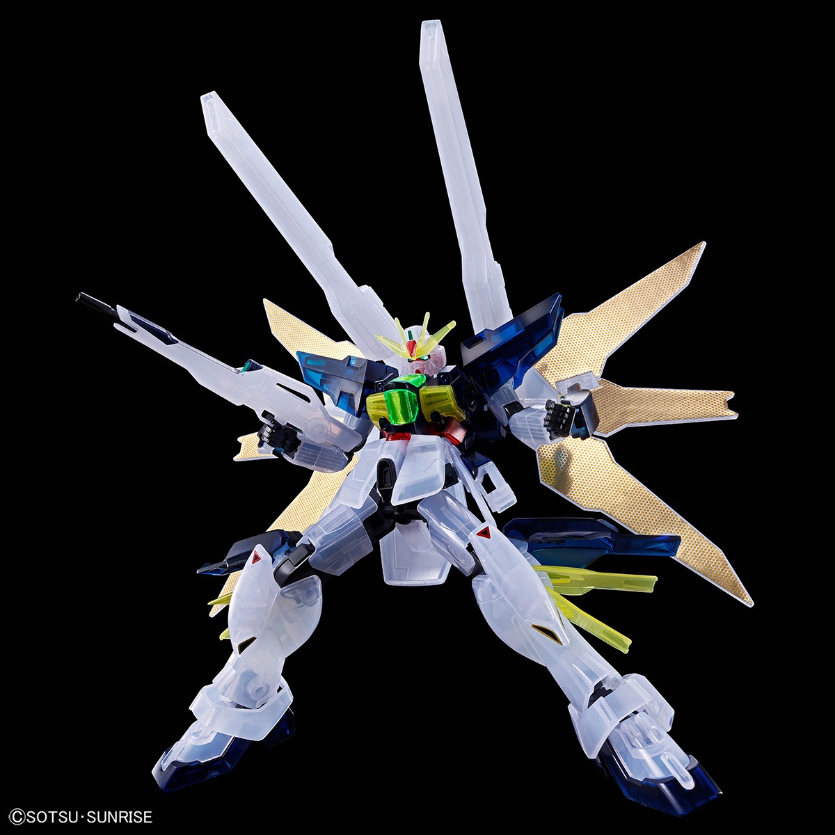 「機動新世紀ガンダムX」のガンダムダブルエックスのガンプラ「HG 1／144 ガンダムダブルエックス ［クリアカラー］」（C）創通・サンライズ