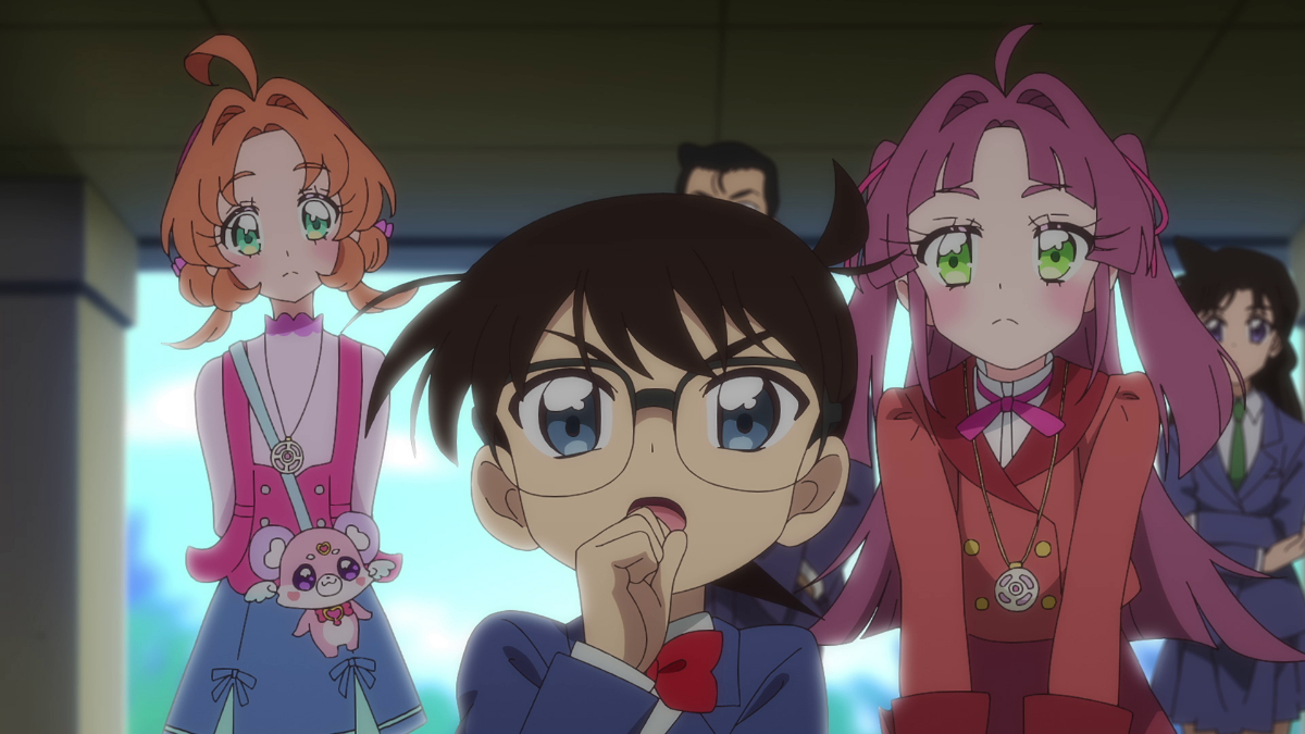 アニメ「名探偵プリキュア！」の第18話「名探偵の共演（アッセンブル）」の一場面（C）青山剛昌／小学館・読売テレビ・TMS 1996（C）ABC-A・東映アニメーション