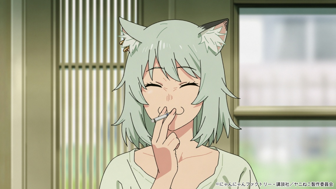 アニメ「ヤニねこ」のPV（C）にゃんにゃんファクトリー・講談社／ヤニねこ製作委員会