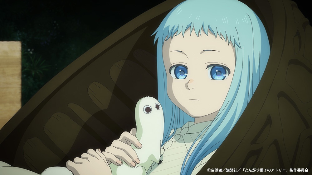 アニメ「とんがり帽子のアトリエ」の第11話「蛇の背洞窟の試験」の一場面（c）白浜鴎／講談社／「とんがり帽子のアトリエ」製作委員会