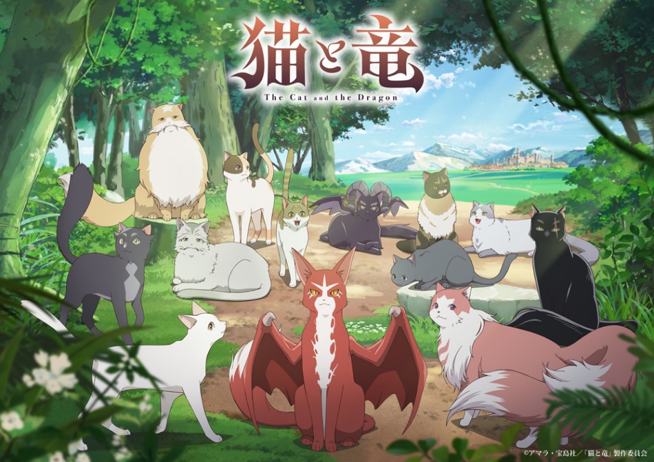 アニメ「猫と竜」の本キービジュアル（C）アマラ・宝島社／「猫と竜」製作委員会