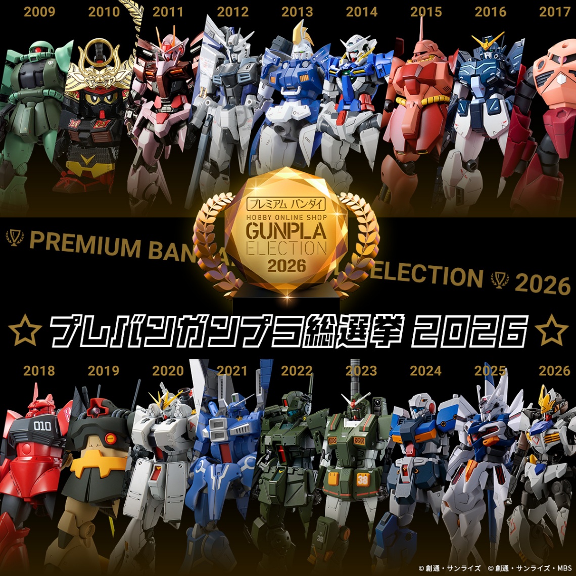 ガンプラの投票企画「プレバンガンプラ総選挙2026」
