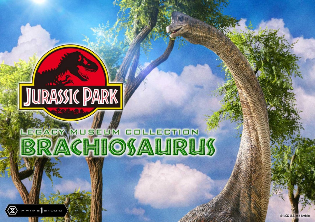 「ジュラシック・パーク」のブラキオサウルスのスタチュー「レガシーミュージアムコレクション ジュラシック・パーク ブラキオサウルス 1/15スケール ボーナス版」(C)UCS LLC and Amblin